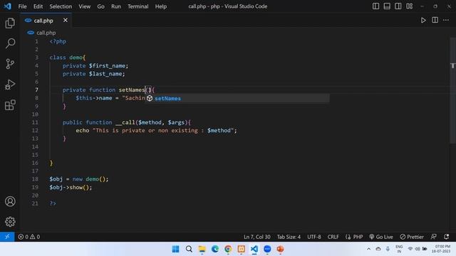 PHP OOP Call Method Tutorial in Hindi смотреть онлайн