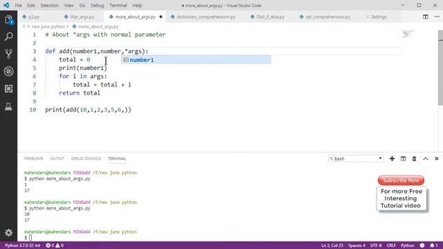 #126 More about * Args in python // Complete Python tutorial(2020) смотреть онлайн