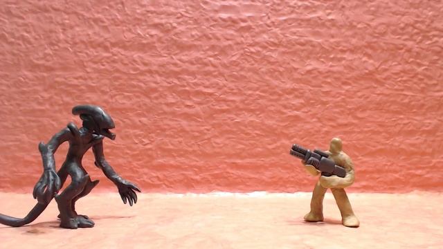 Aliens vs Marines - Xenomorph Attack - Play Doh Stop Motion Movie смотреть онлайн
