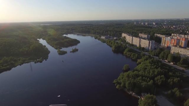 Полет над озером Сортировочным ч1. 2-июня-2019. Нижний Новгород. смотреть онлайн