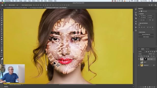 How to add any texture to a face in Photoshop смотреть онлайн