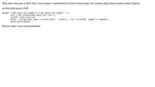 Wordpress: WordPress custom post type category pagination 404 Error смотреть онлайн