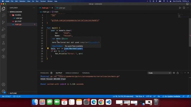 13. JSON Serialización Con Golang смотреть онлайн