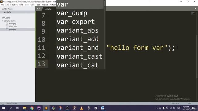 PHP for Beginners - LESSON 3 (Basic Syntax and First Steps) - 3. Differences between Echo and Print смотреть онлайн