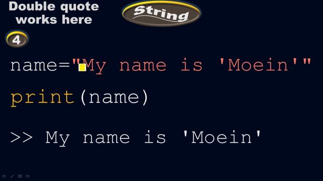 Why single quotes don't work here for string - Python by #Moein смотреть онлайн