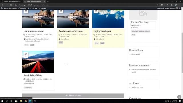 Event Listing Page Settings For #WordPress Event Website смотреть онлайн