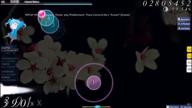 osu! MiddleIsland - Piano Concerto No.1 "Scream" [Insane] смотреть онлайн