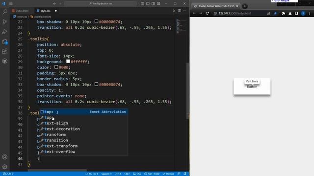 Make a Tooltip in HTML & CSS | Tooltip Animation Button CSS | Frontenddude смотреть онлайн