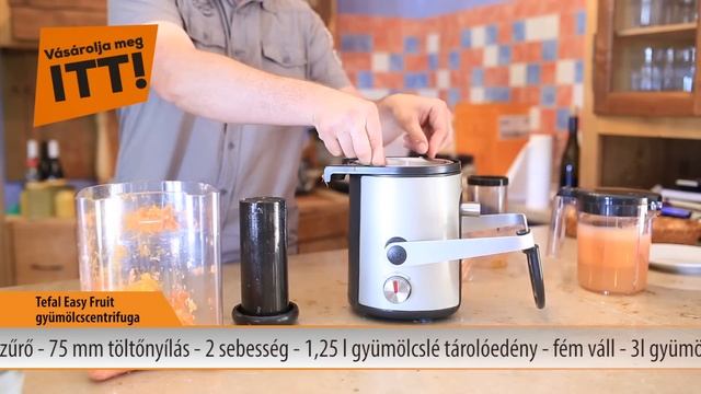Tefal Easy Fruit gyümölcscentrifuga - ZE585H - Emezen.hu - Webáruház смотреть онлайн