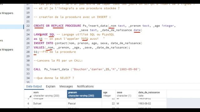 PostgreSQL :Apprenez la définition et la création d'une Procedure stockée(exemple simple et concret смотреть онлайн
