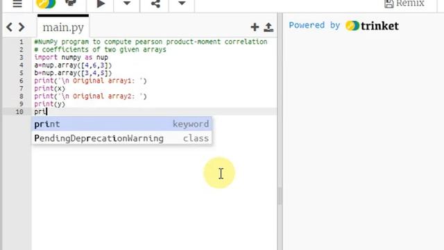 Python NumPy program to compute pearson product-moment correlation coefficients смотреть онлайн
