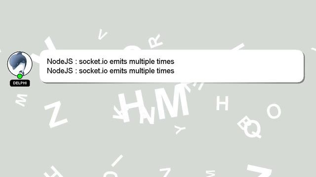 NodeJS : socket.io emits multiple times смотреть онлайн