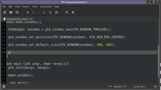 GTK 3 GUI in C pt1 смотреть онлайн