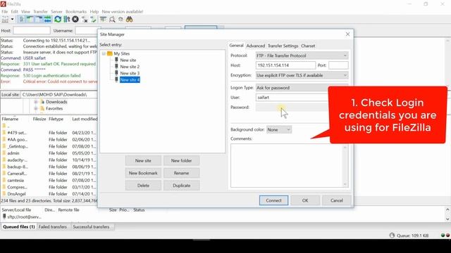 [?LIVE] How to solve “530 Login Authentication Failed error” in FileZilla? смотреть онлайн