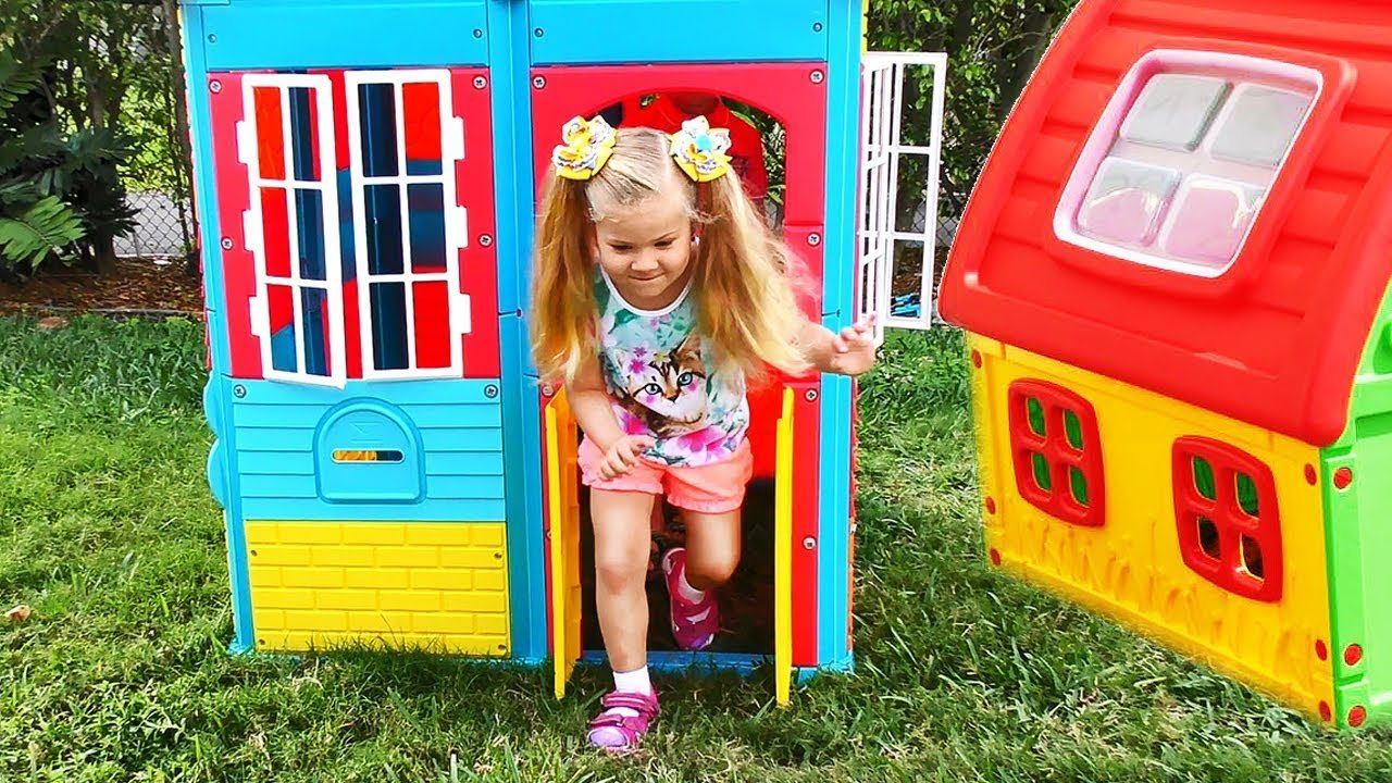 Roma And Diana Pretend Play With Playhouse For Kids Funny Video Compilation