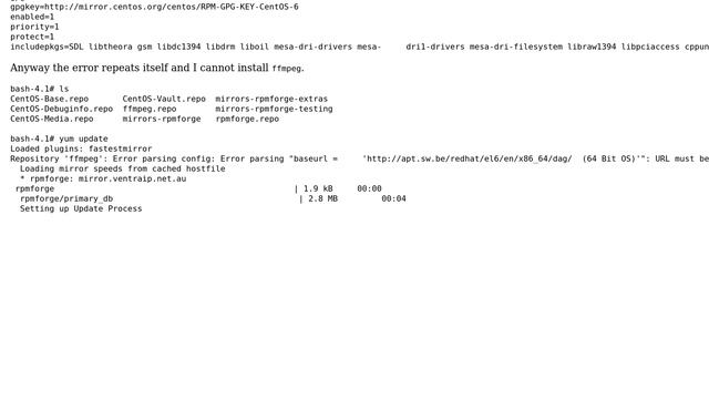 Unix & Linux: Error: File contains parsing errors: file://///etc/yum.repos.d/dag.repo смотреть онлайн