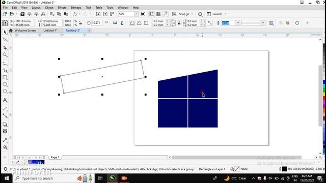 How to make Windows 10 logo in CorelDRAW Multitasker Ujjwal смотреть онлайн