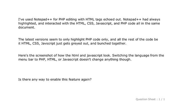 HTML : Is there anyway to have Notepad++ highlight both PHP and HTML at the same time? смотреть онлайн