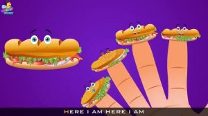 Finger Family Sub Sandwich Family Nursery Rhyme   Sub Sandwich Finger Family Songs