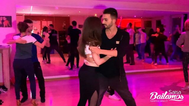 Jennifer & Ilhan Dancing Bachata @ Bailamos Salsa Practica Basel