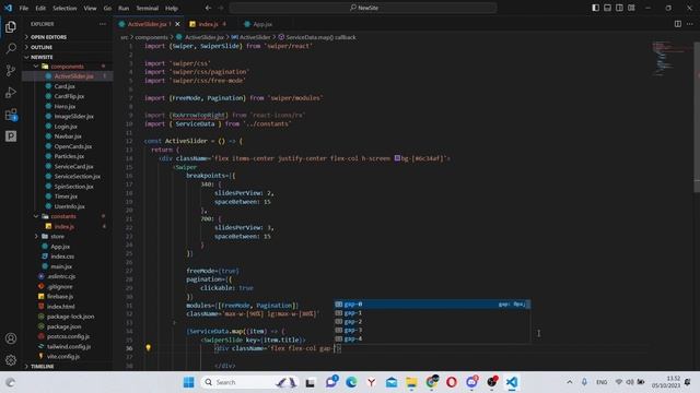 Create Animated card slider with Tailwind CSS and Swiper | React.js смотреть онлайн