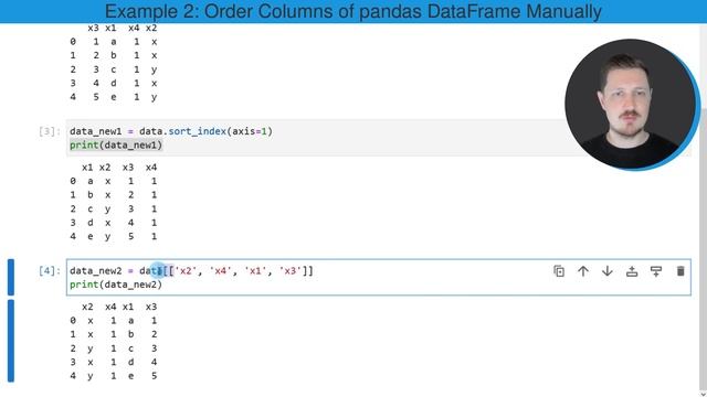 Change Order of Columns in pandas DataFrame in Python (2 Examples) | Sort Variables Alphabetically смотреть онлайн