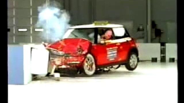 Crash Test 20022006 BMW Mini Cooper Frontal Offset) IIHS-Crash test смотреть онлайн