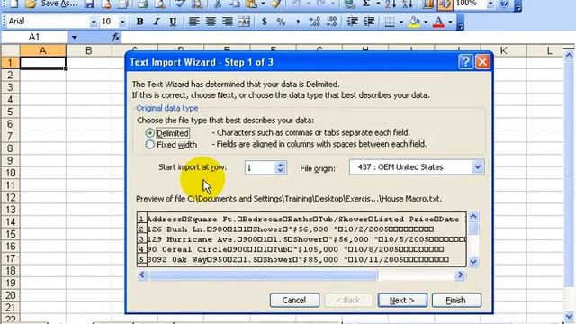 Excel 2003: Import Data From Text File смотреть онлайн