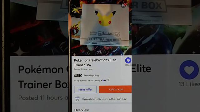 *New Pokemon Celebrations Elite Trainer Box 😨 on the Market #pokemontcg #earlyrelease #mercari смотреть онлайн