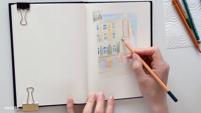 Urban Sketch with Colored Pencils смотреть онлайн