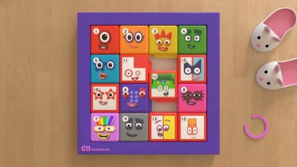 Number Blocks Slide Puzzle 4x4