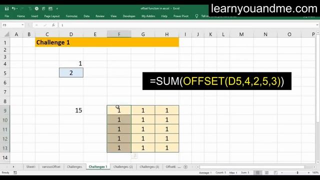 How to use Offset function for dynamic ranging in Excel ? (with examples) смотреть онлайн