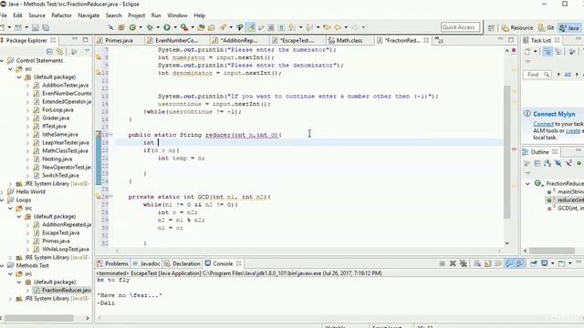 Java programming Tutorial for Advanced User - Case Study Fractions Calculator смотреть онлайн