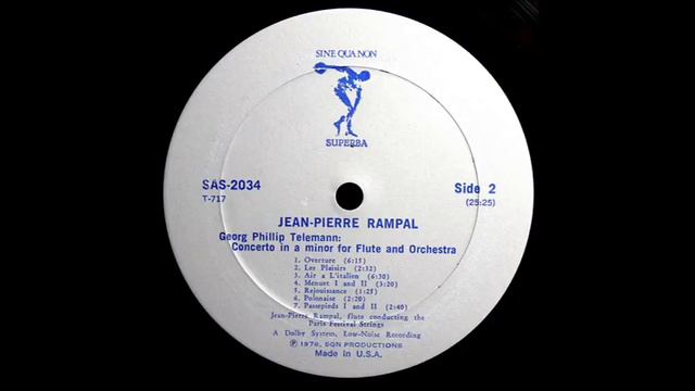 Telemann / Jean Pierre Rampal, 1971: Flute Concerto in A Minor смотреть онлайн
