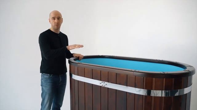 Обзор: Купель из Алтайского кедра с пластиковой вставкой, диаметр 140*78 см. смотреть онлайн