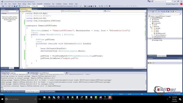 Xamarin Android Tutorial - PDF Viewer смотреть онлайн