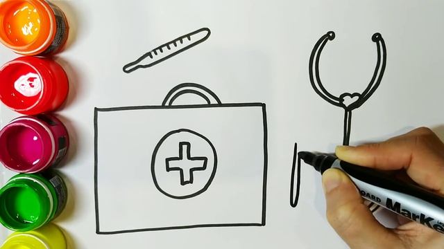 Рисунки набор доктора #15 Супер раскраска для детей / Çocuklar Için çizim Doktor Seti