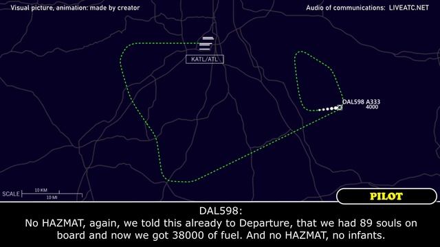 HYDRAULIC FAILURE. Pilot requested a tug and EMERGENCY trucks | Delta Airbus A330 | Atlanta airport смотреть онлайн