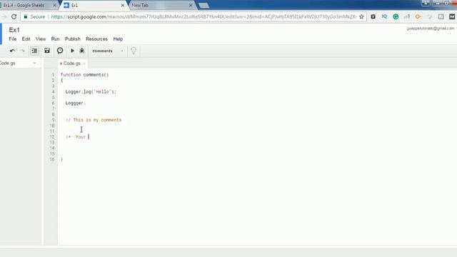 How to use Comments and its types in Google apps script - 09 смотреть онлайн