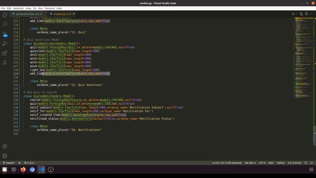 Django ReactJs LMS #70 | Database structure for quiz | Teacher Course Quiz System for Student смотреть онлайн