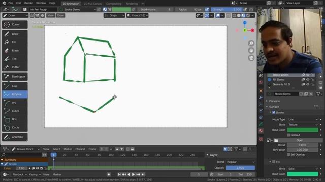 Blender Veda Beginner Tutorial Grease Pencil смотреть онлайн