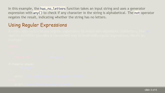 Checking if a Python String Does Not Contain Letters смотреть онлайн