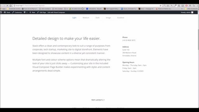 Stack WordPress Theme - Tabs Sections Overview смотреть онлайн