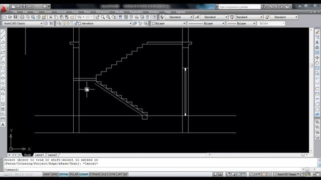 How to draw Sectional Elevation Of Staircase in AutoCAD | Civil Construction смотреть онлайн