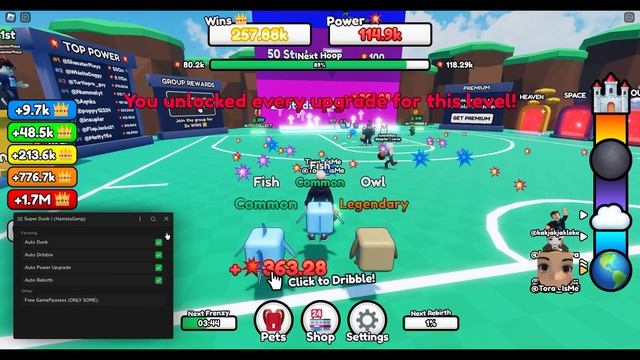 Roblox Super Dunk Script - The Best Auto Farm | Free Gamepass смотреть онлайн