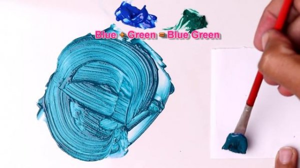How To Make Blue Green Color - Mix Acrylic Colors