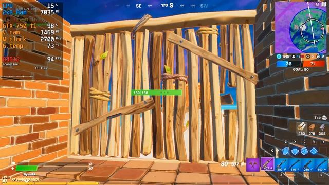 GTX 750 ti / Fortnite - Season 4 / 1080p / Competitive & High (Shadows off) смотреть онлайн