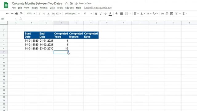 How to Calculate Difference Between Two Dates in Google Sheet смотреть онлайн