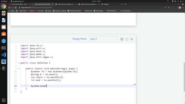 #15 Java Substring | Hackerrank Java Solutions смотреть онлайн