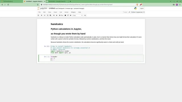 handcalcs, Python calculations in Jupyter, as though you wrote them by hand. смотреть онлайн
